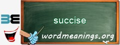 WordMeaning blackboard for succise